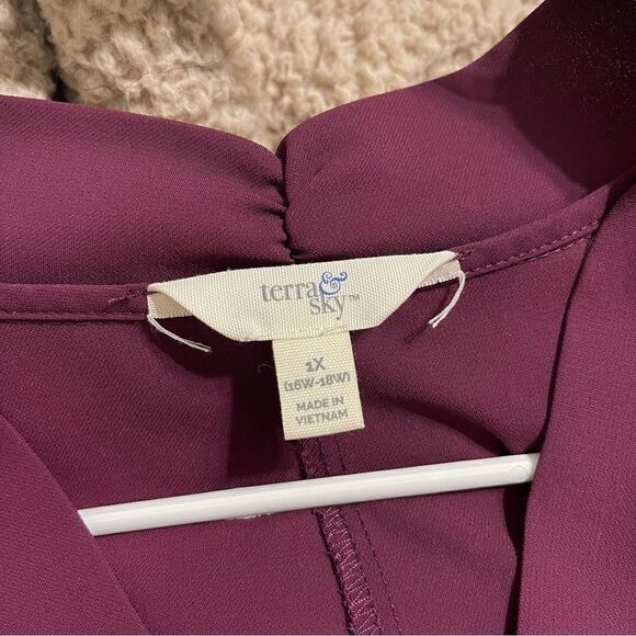 2pc Bundle V-Neck Long Sleeve Tunic Top  Rayon size 1X oversized - Picture 6 of 12